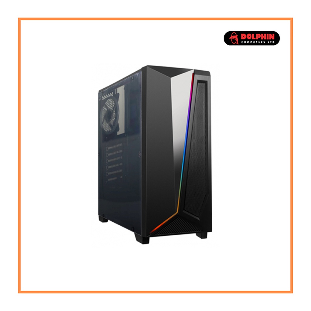Delux  ATX Mid Tower Thermal Casing with BLACK 1PCS  BLACK-