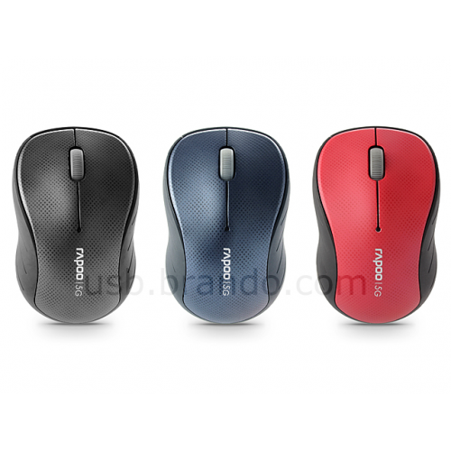RAPOO 3600P BLACK/RED/BLUE 2.4G WIRELESS MOUSE 10 METER