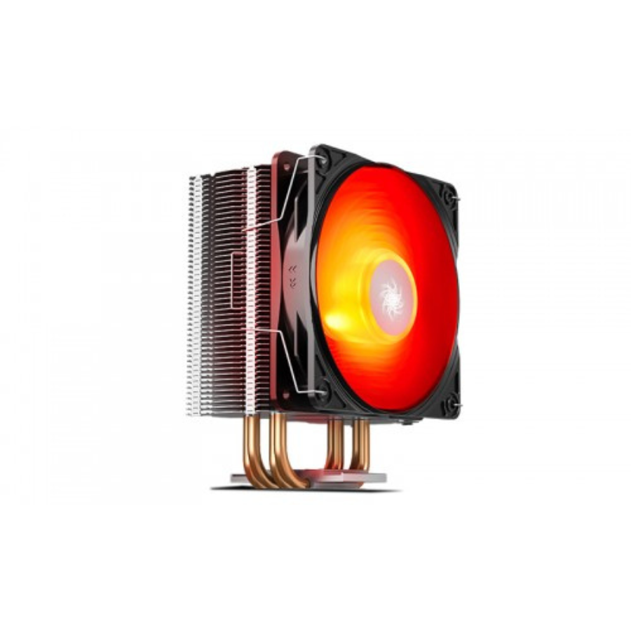 DEEPCOOL CPU COOLER ALL GEARED-UP-LOW NOISE-4RED LED,GAMMAXX 400 V2 RED
