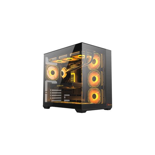 PC POWER ICEBERG STEALTH GAMING CASING 7X ARGB FAN,MODEL PGS605 BLACK