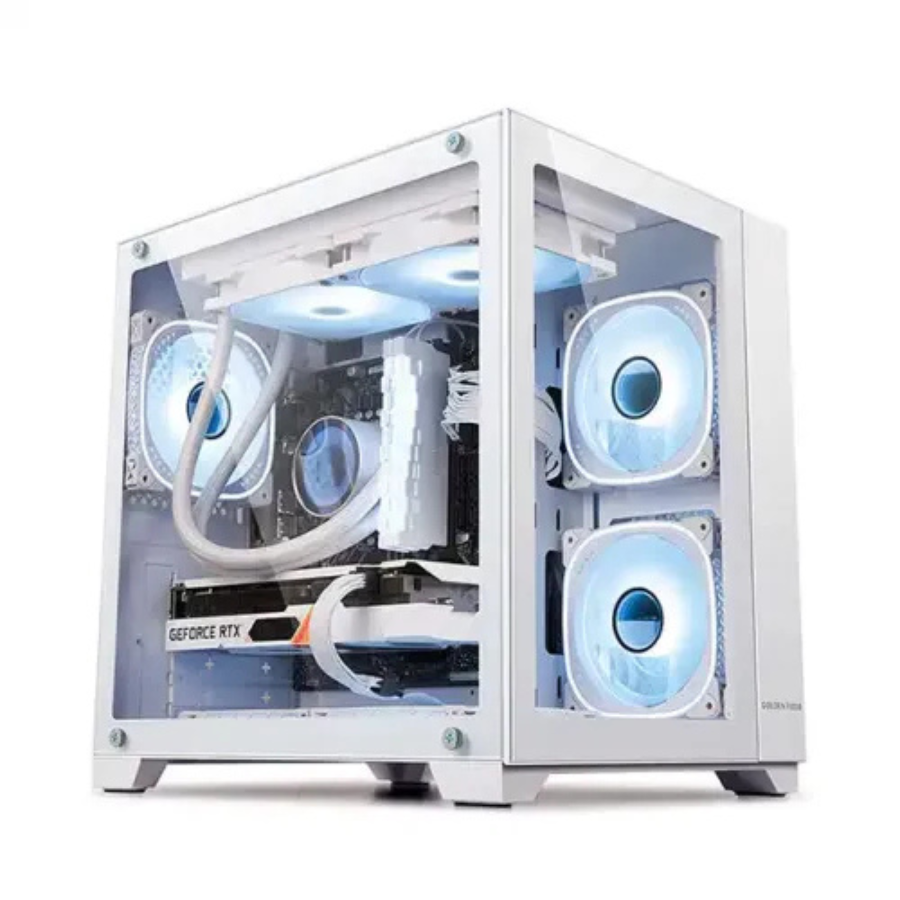 CASING GOLDEN FIELD TEMPERED GLASS ARGB ATX MODEL: SEAVIEW M360 WHITE