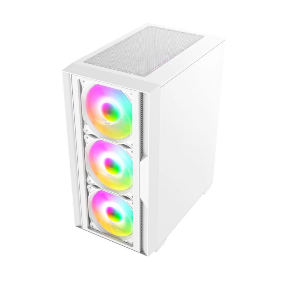 Revenger PHANTOM X Mid Tower Micro ATX Gaming Desktop Case (White)