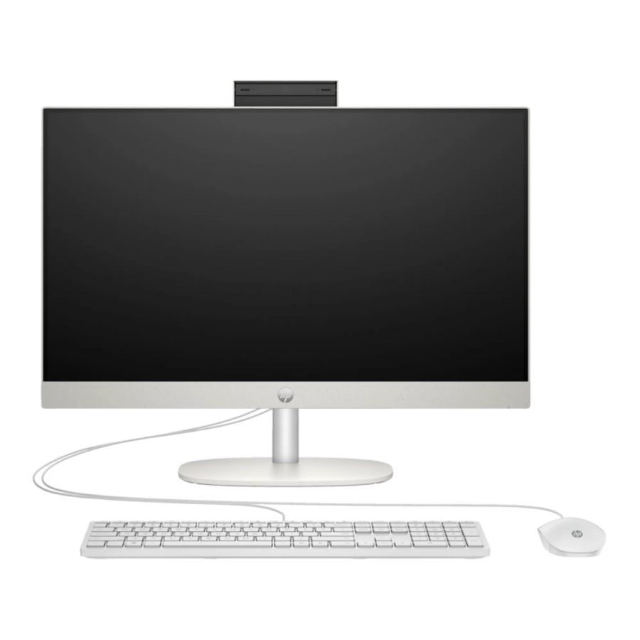 HP AII-IN ONE 24-CR0307NH PC 91A41EA 13TH GENARATION INTEL CORE i5-1335U 8GB DDR4 RAM,512GB NVME SSD,23.8' FHD NON TOUCH,WIRED KEYBOARD & MOUSE,WHITE, FREE DOS ,2YEARS