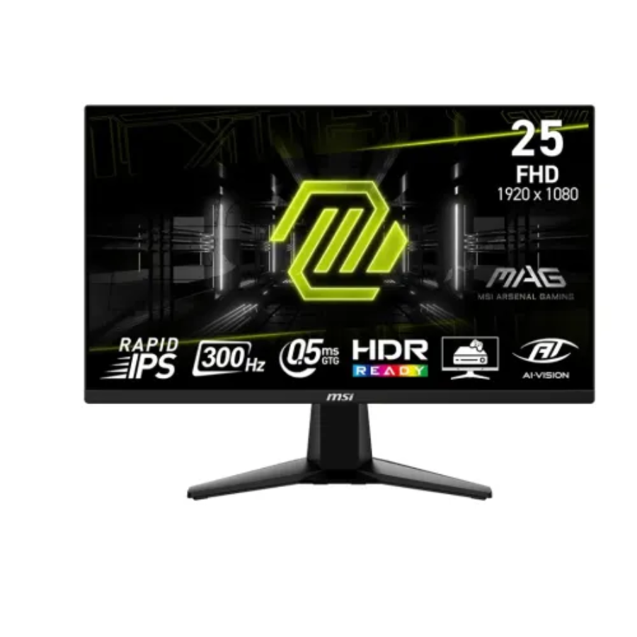 MSI MAG 255XF 24.5'' IPS FHD MONITOR 300HZ,GAMING(NO WARRANTY FOR ADAPTER & KEEP THE  BOX FOR WARRANTY)