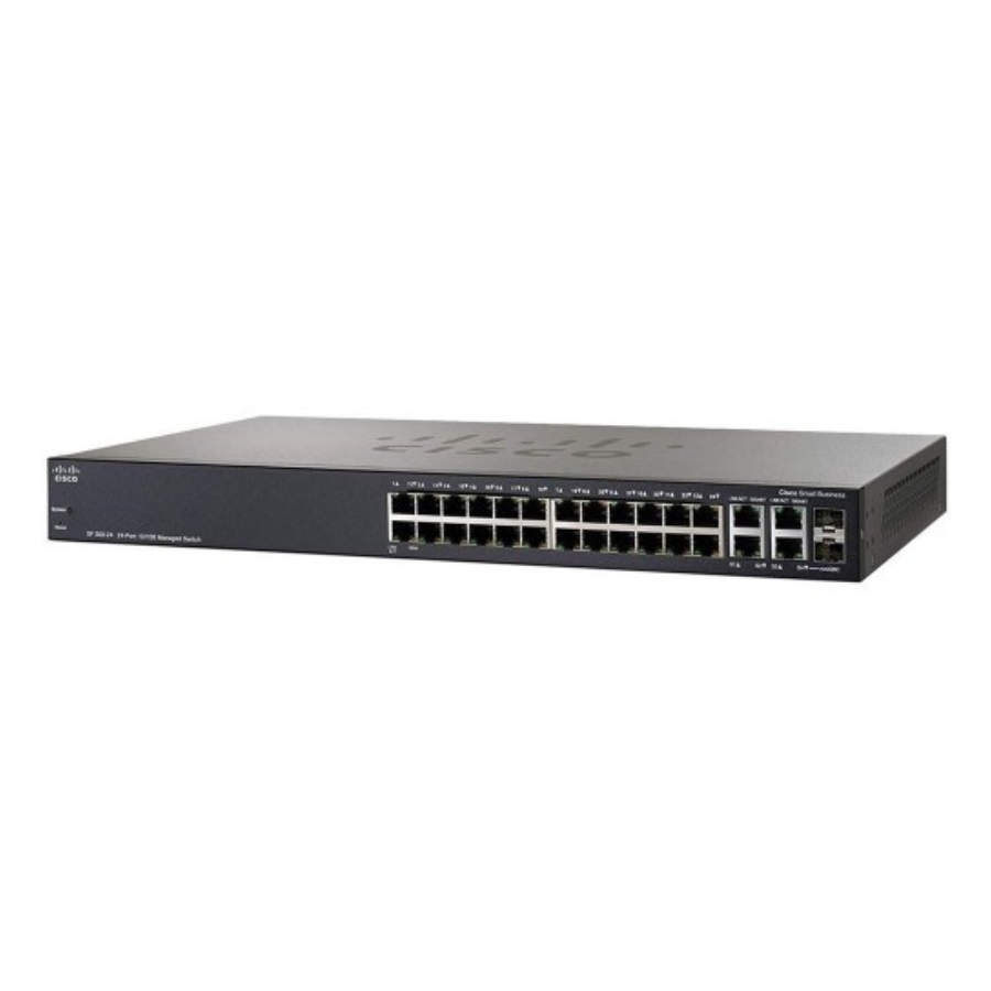 CISCO SF350-24P 24-PORT 10/100 POE SWITCH PART NO SF350-24P-K9-EU
