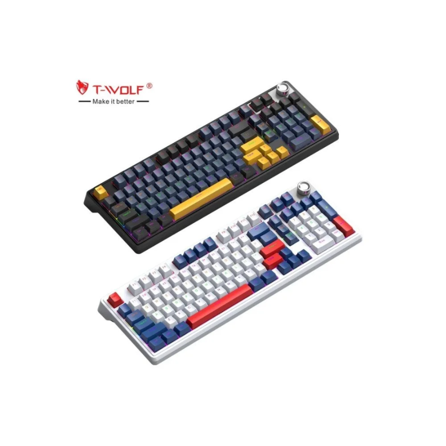 T-WOLF HOTSWAPPBLE TRIMOOD RGB MEHANICAL GAMING KEYBOARD T78
