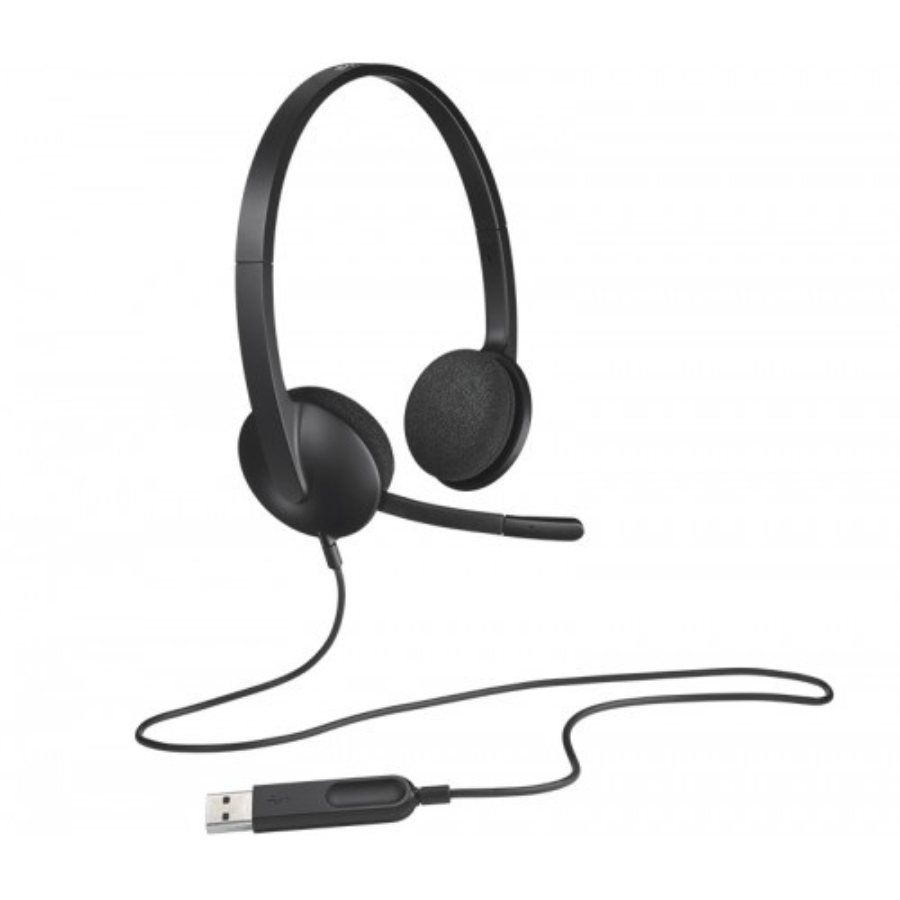 LOGITECH USB HEADPHONE H340 WITH NOISE CANCELLING MIC,