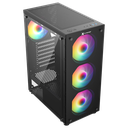 XTREME GAMING CASING 100E WITH 4RGB FAB,TEMPERED GLASS,POWER SUPPLU