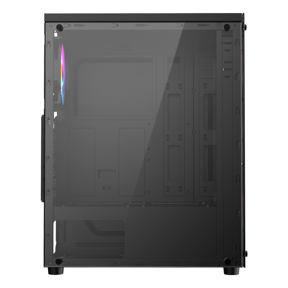 XTREME GAMING CASING 100E WITH 4RGB FAB,TEMPERED GLASS,POWER SUPPLU