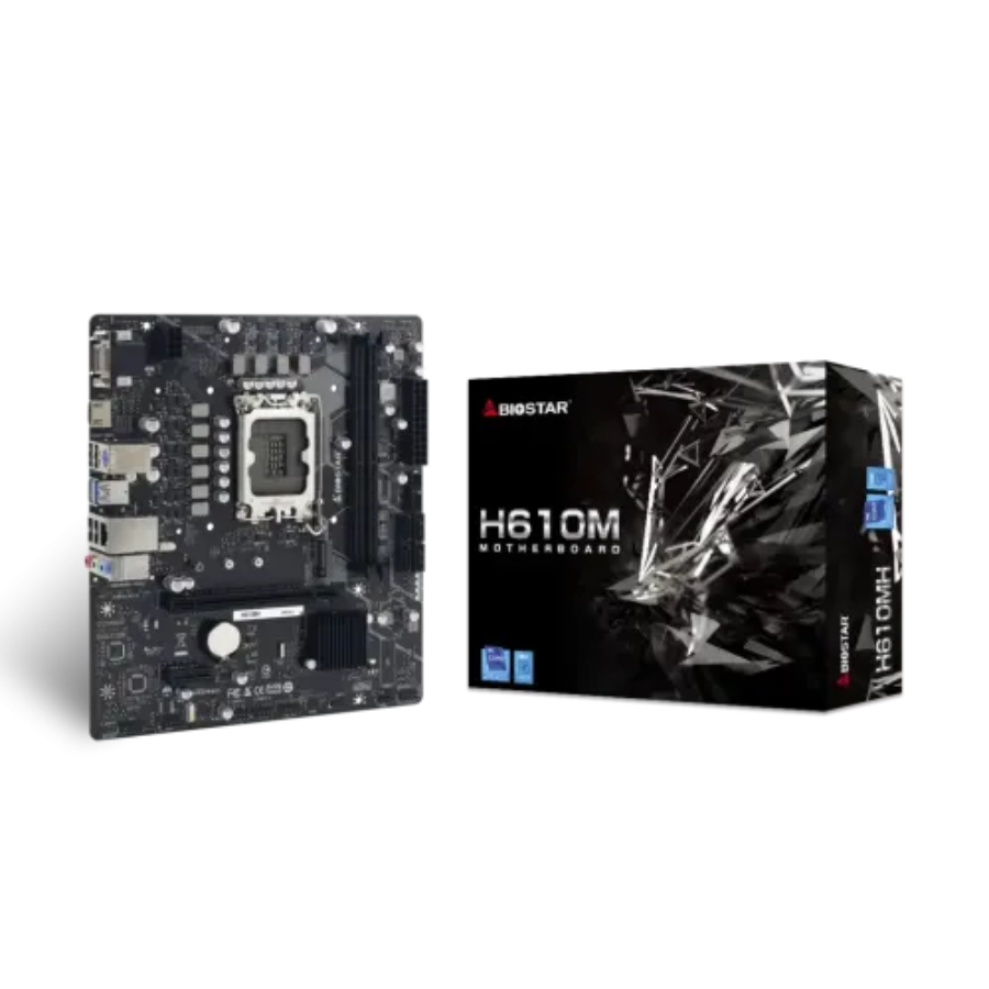BIOSTAR MOTHERBOARD H610, FOR 12 & 13TH GEN,DDR4 PROCESSOR SOCKET
