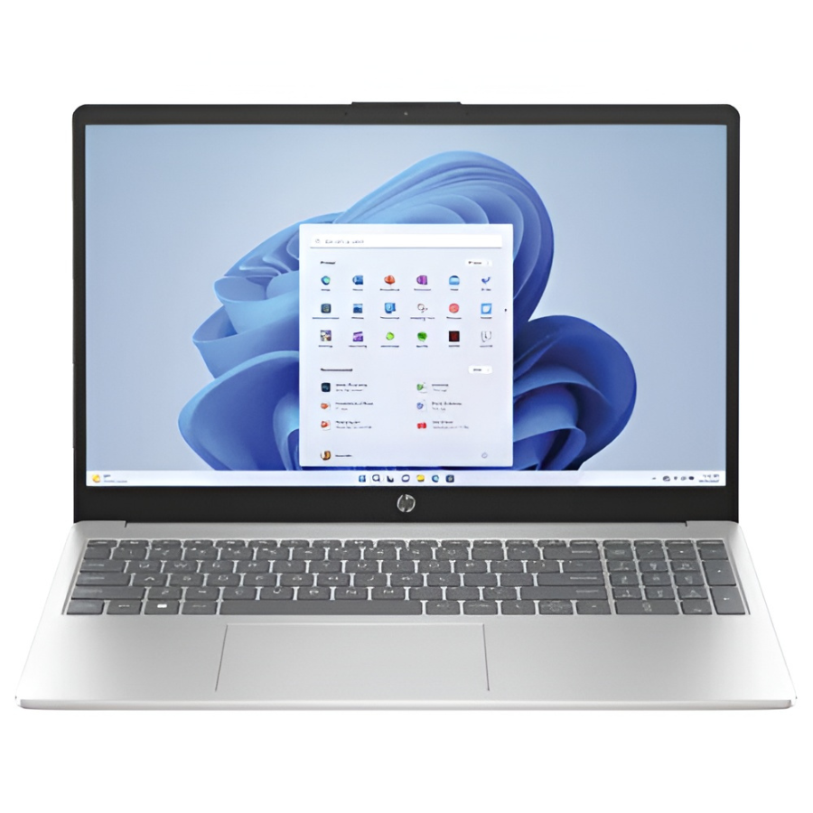 HP 15-FD0250WM INTEL CORE I5-13TH GEN-1334U,RAM 8GB DDR4,SSD 512GB,15.6''HD,INTEL IRIS GRF,BT,WIFI,WC,SILVER,-02YEAR(BATTERY+ADATER-01YEAR)