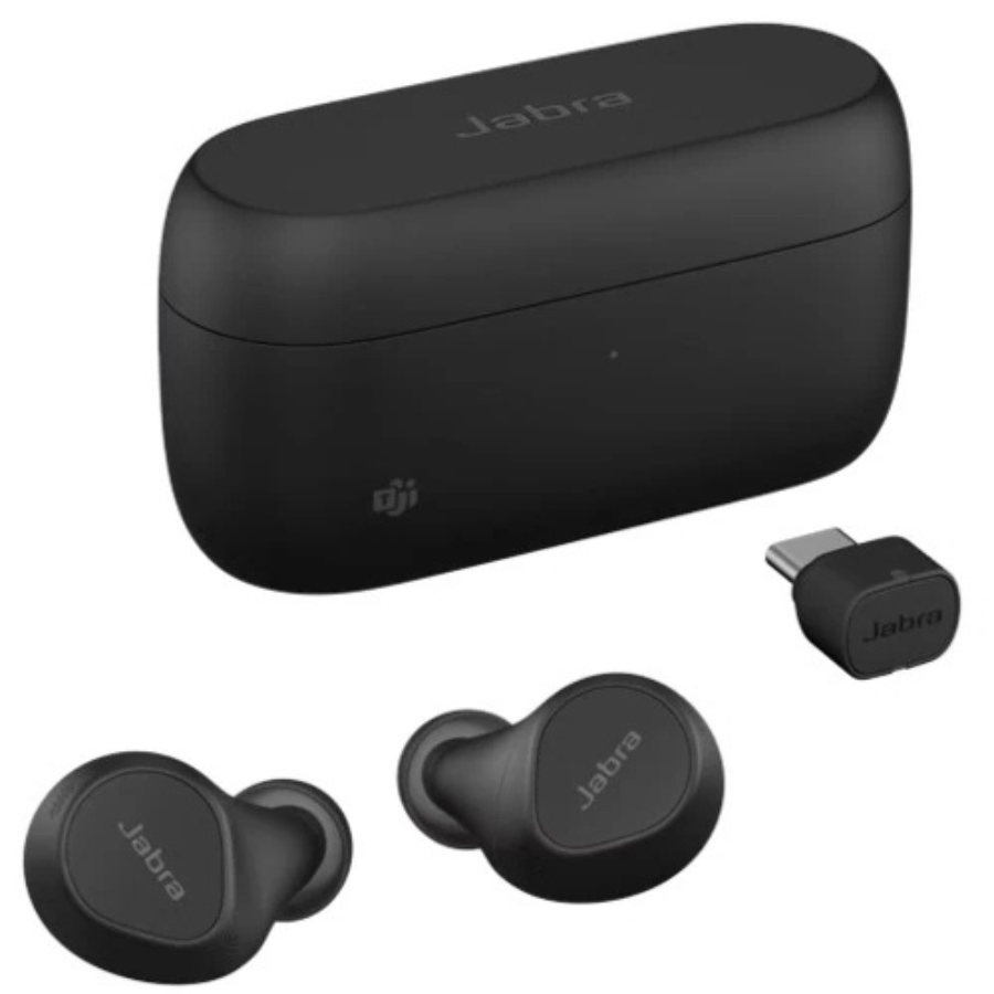 JABRA EVOLVE 2 BUDS ANC BT BLACK EARBUDS WITH USB-C ADAPTER HEADPHONE