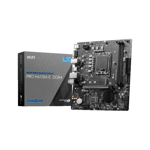 MSI MOTHERBOARD PRO H610M-E DDR4,14TH,13TH.12TH,GEN,HDMI